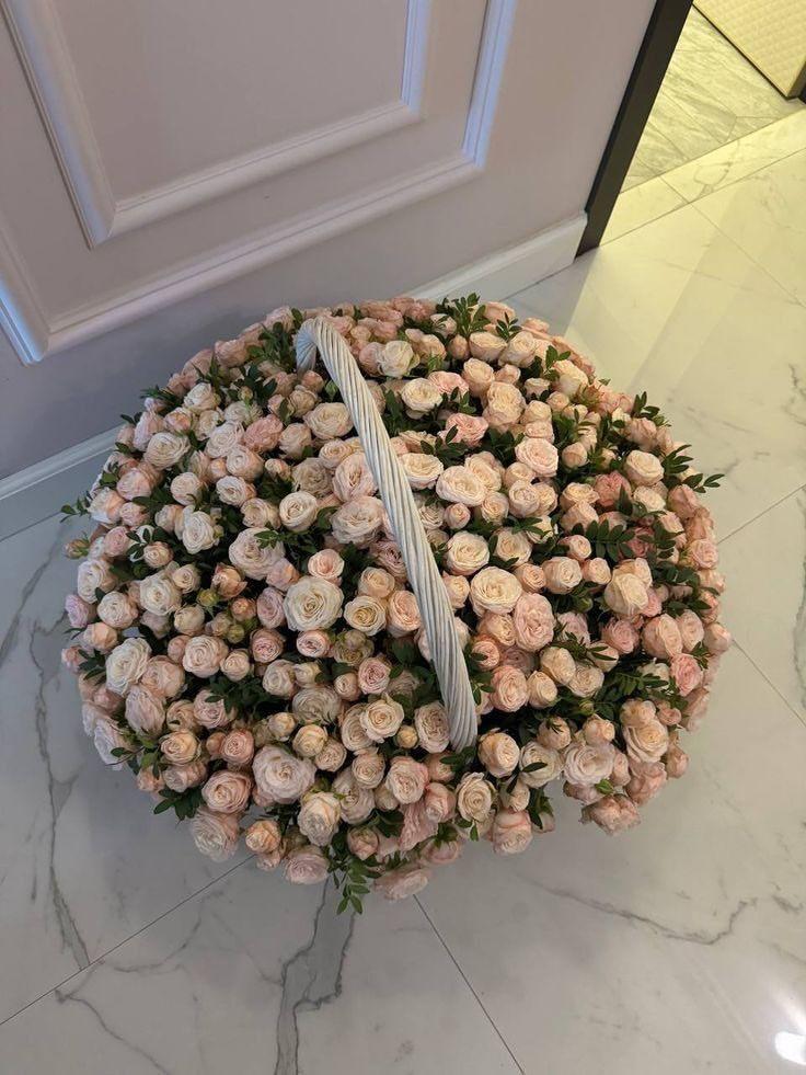 Calm Canvas Works workshop space where corporate flower arrangements are designed and prepared for business delivery